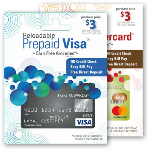 1-2-3 REWARDS Temporary Visa® Prepaid Debit Card